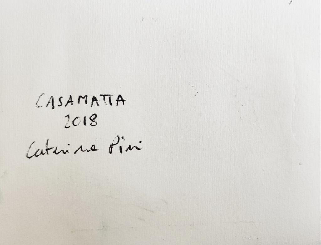 Coppia di Casematte 2 - Original Mixed Media on Paper by Caterina Pini - 2018 For Sale 3