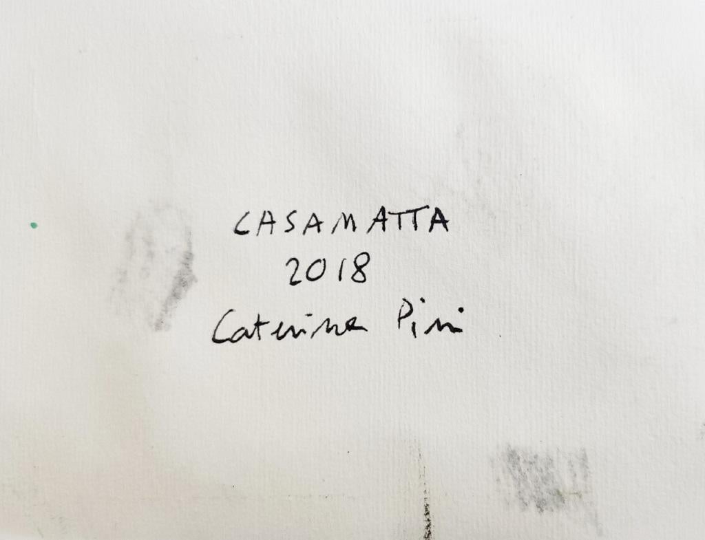 Coppia di Casematte 2 - Original Mixed Media on Paper by Caterina Pini - 2018 For Sale 5