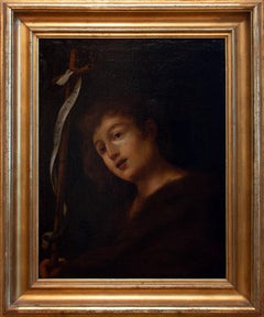 St. John Baptist - Original Oil Painting on Canvas - 17th Century