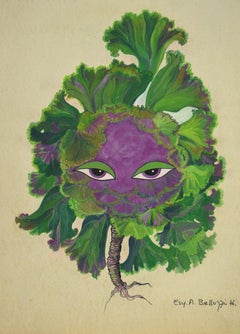 The Plant (La plante) - dessin original d'Esy A. Belluzzi - 1976