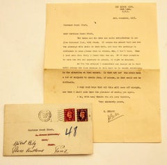 Vintage Letter from Hilaire Belloc to the Countess Pecci Blunt - 1937