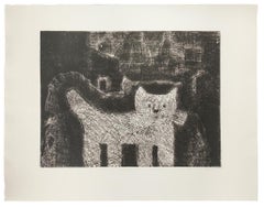 The Cat - Original Etching by Gian Paolo Berto - Late 20th Century