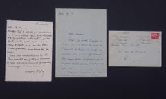 Used Autograph Apology Letters Signed by Georges Goyan - 1936/1937