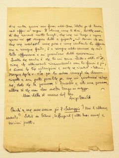 Lettre d' Arrigo Benedetti à Mino Maccari - 1933