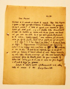 Brief von Arrigo Benedetti an Mino Maccari – 1935