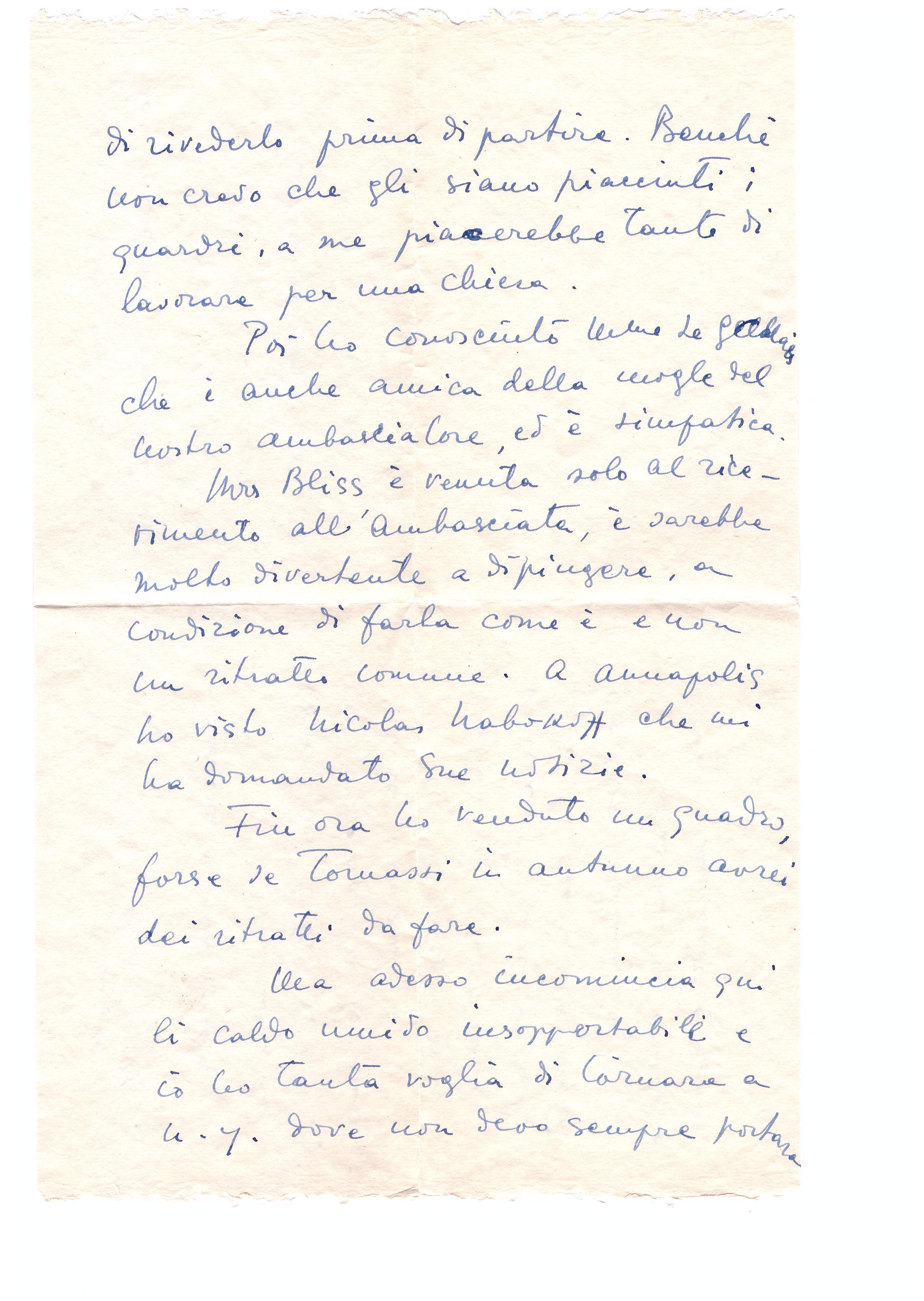 Cartas de Milena Barilli a la Condesa Pecci Blunt - 1943/1937 en venta 1