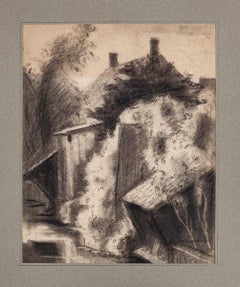 Vintage Cottage in the Countryside - Drawing - Mid-20th century