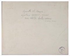 Paysage de Colline - Original Watercolor by Louis Adolphe Charle Crespin