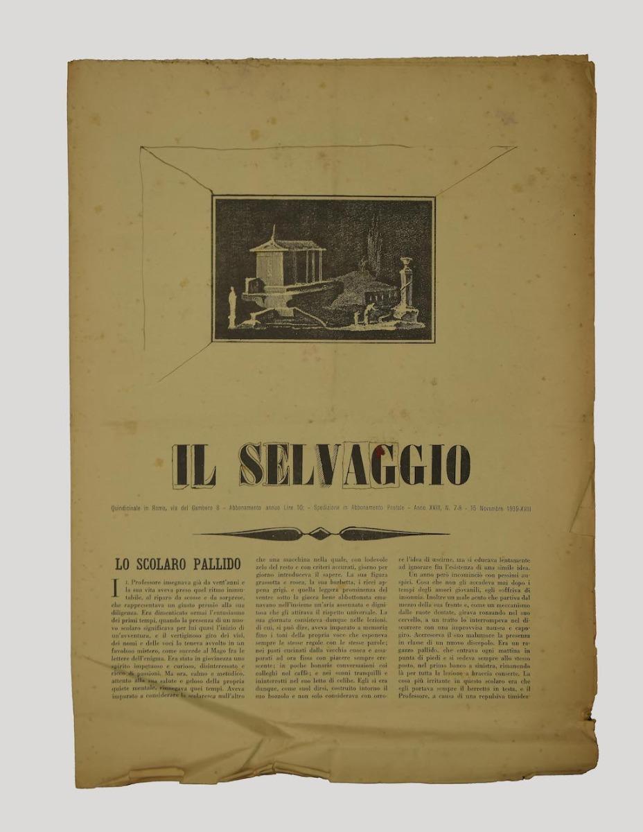Price- Il Selvaggio no.7/8 - Original Magazine by Mino Maccari - 1939 For Sale 1