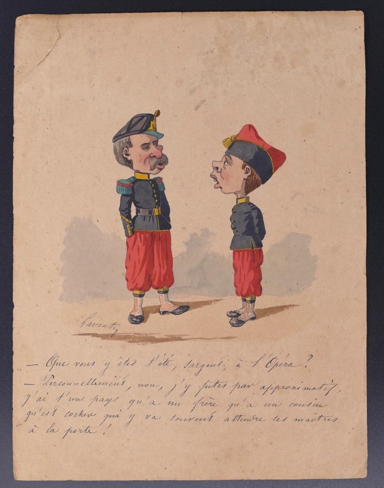 Edmond Lavrate A Satirical Scene Original Lithograph By E Lavrate 1860s For Sale At 1stdibs