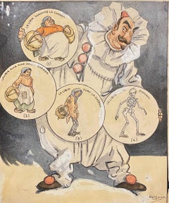 La Libia - dessin original de Gabriele Galantara - années 1910