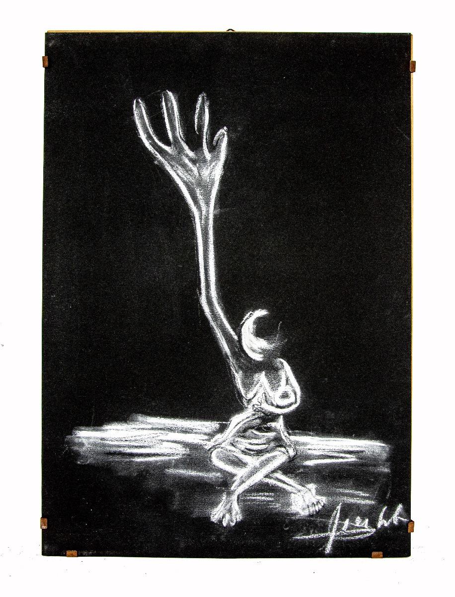 Figurative Art di Unknown - Figura -  Disegno - Anni '70