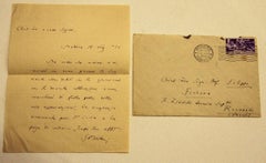 Lettre d'Enrico Bertini à Filippo Fichera - années 1930