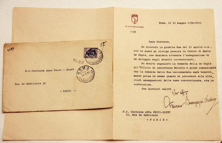 Francesco Ludovisi Letter by Franco Ludovisi