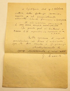 Letter of Janez Bernik - 1960s
