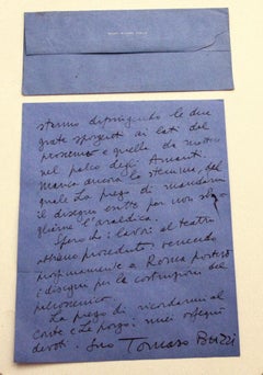 Thank you letter by Tommaso Buzzi - 1957