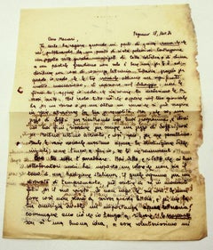 Lettre d' Arrigo Benedetti à Mino Maccari - 1934