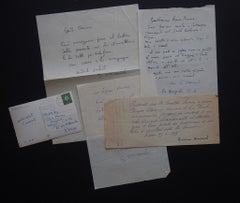 Set von Autographen von Giovanni Omiccioli an Silvio Perina – 1950er Jahre