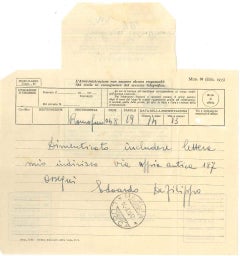 Telegram by Eduardo De Filippo - 1950s