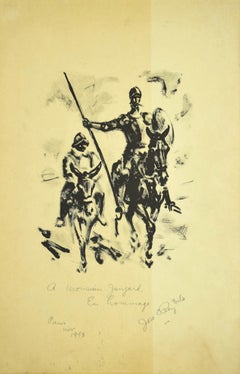 Don Quixote - Original Mixed Media by José Luis Rey Vila - 1958