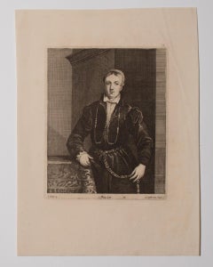 Porträt – Radierung von Claudin Felix – 19. Jahrhundert