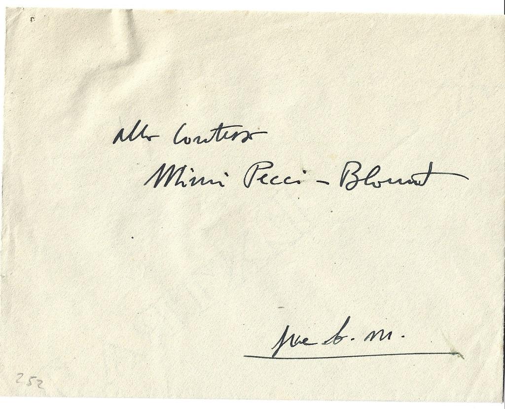 Letter by Renato Guttuso About Falsification is an Autograph Letter Signed by Renato Guttuso to the Countess Anna Laetitia Pecci Blunt. Rome, April 21st 1961. In Italian. On ivory color and watermarked paper. Perfect condition, original envelope