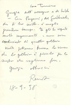 Dos cartas autógrafas de Renato Guttuso - 1958