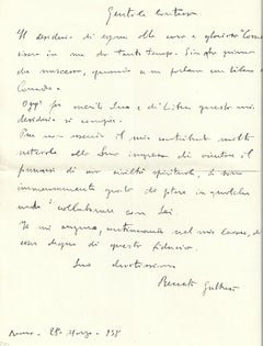 Vintage Pair of Autograph Letters by Renato Guttuso - 1938