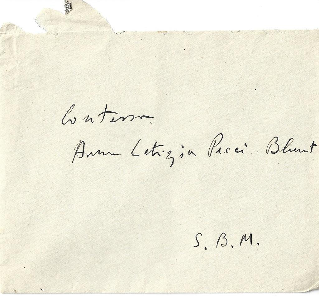 This set is composed of a pair of Autograph Letters Signed by Renato Guttuso to the Countess Anna Laetitia Pecci Blunt.

In 8. In Italian. One page, One side. Signed and dated. On ivory colored paper. In excellent conditions, with original envelope
