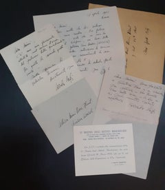 Vintage Lot of Autograph Letters by Corrado Cagli - 1950s