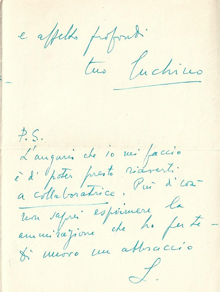 Autograph Letter by Luchino Visconti - 1949