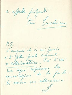 Autograph Letter by Luchino Visconti - 1949