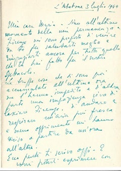 Autograph Letter by Luchino Visconti - 1949