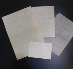 Vintage Set of Autograph Letters by Luchino Visconti - 1950s