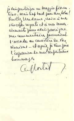 Autograph Letter by Alfred Cortot - 1936