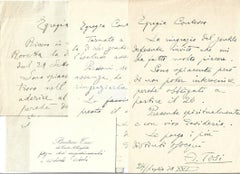 Correspondence d'Arturo Tosi - années 1930
