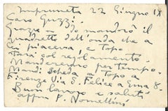 Autogramm-Postcard von Plinio Nomellini – 1931