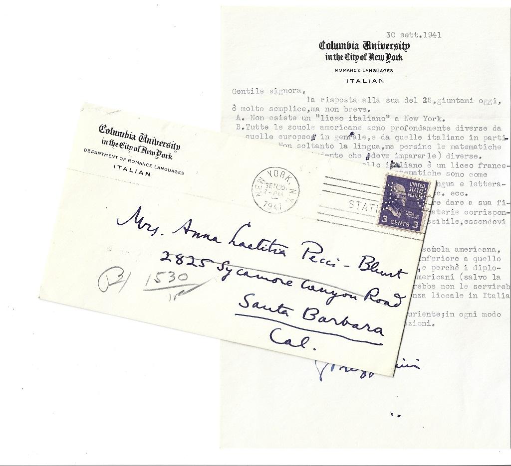 columbia university letterhead