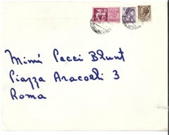 Morrow's Leaflet with Autograph by Elsa Morante - 1962