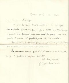 Ensemble d'autographes de Fausto Pirandello - années 1930-1950