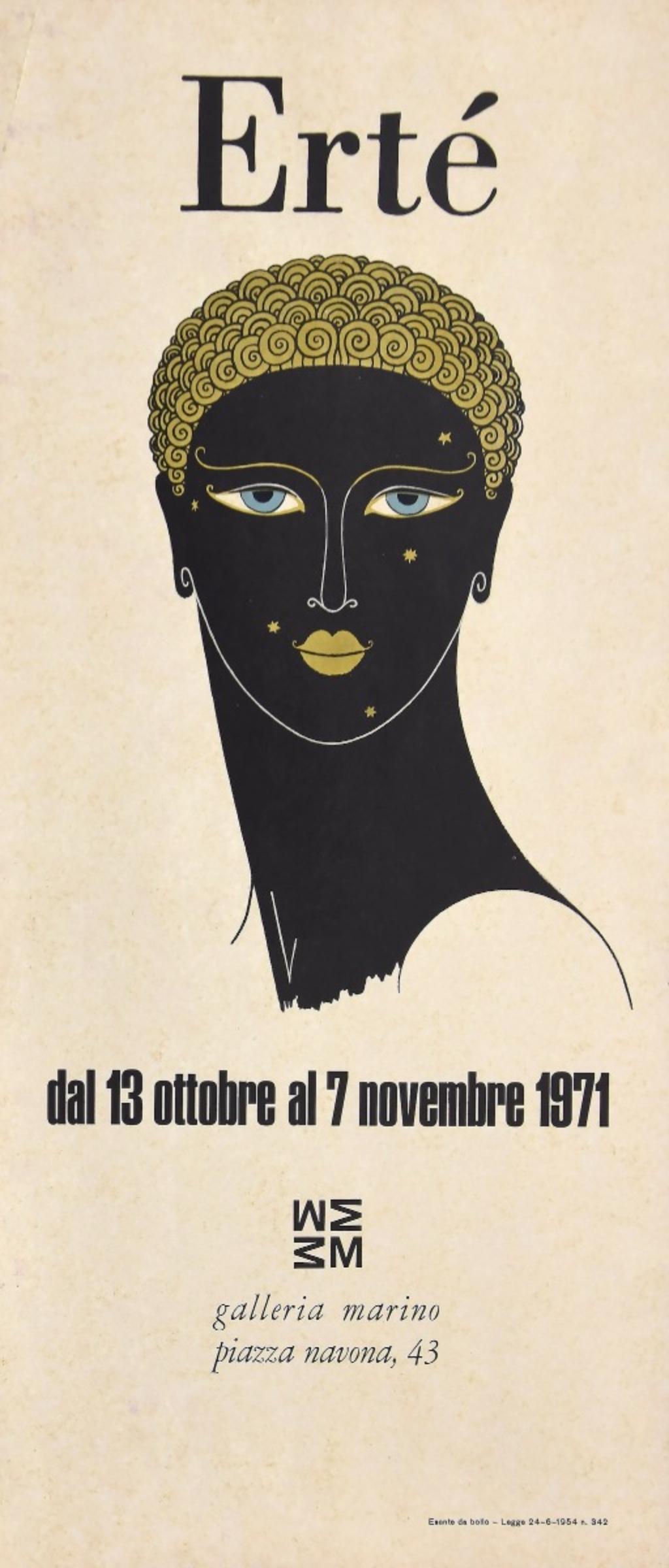 Erte - Vintage Poster - Screen Print 1971 - Art by Erté