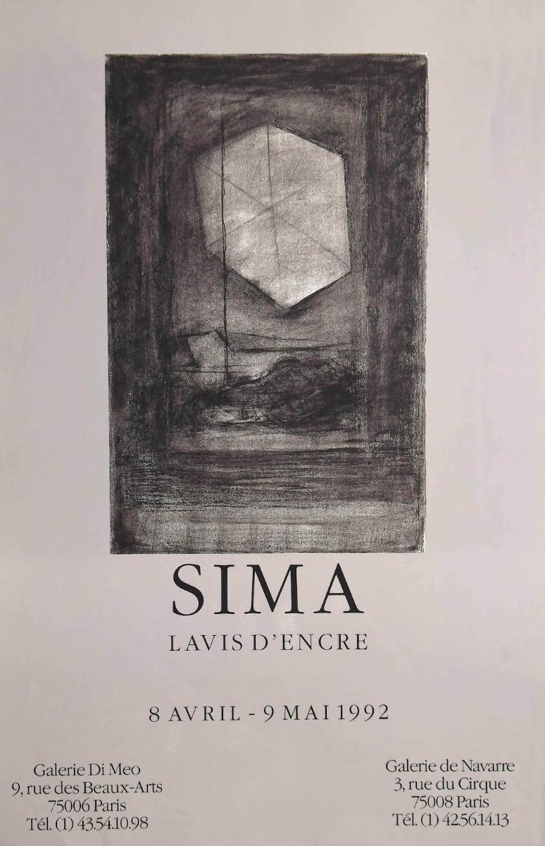 Sima Lavis D'Encre - Vintage Poster - 1992 - Art by Josef Sima