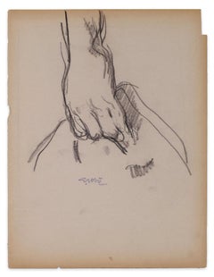 Study of a Hand Carrying a Bag - Drawing by G. Gôbo - Early 20th Century