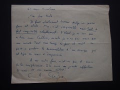 Lettre autographe de C.A. Cingria - Début du XXe siècle