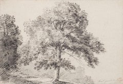 Paysage - Crayon et encre sur papier de J. P. Verdussen - 18ème siècle