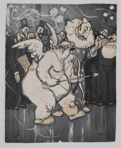 Portada  Para "L'Asino" (Th - Técnica mixta de G. Galantara - 1909