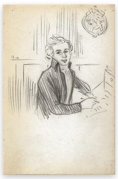 The Letter -  Drawing by George Auriol - 1890s