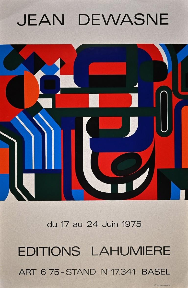 Jean Dewasne Exhibition is an original screen print and offset realized by Jean Dewasne in 1975.

Good conditions except for very light foxings and some light folds. 

This beautiful and colored print was realized in the occasion of the exhibition