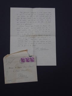 Vintage Greeting Letter by Elie Gagnebin - 1937