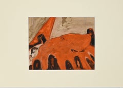 Figures in a Concert Hall - Ink and Watercolor by Jean Demelier - 20th Century